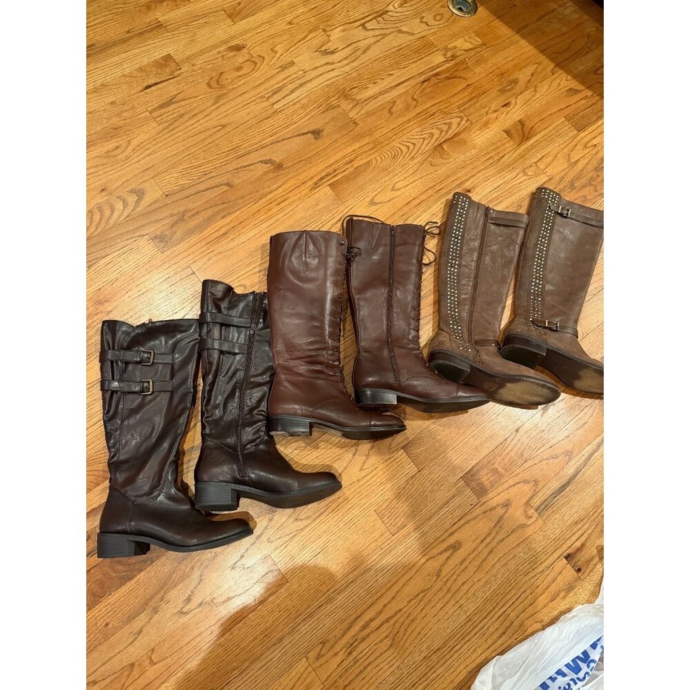 WOMENS TALL BOOTS 8.5 WOMENS JESSICA SIMPSON RALPH LAUREN BROWN